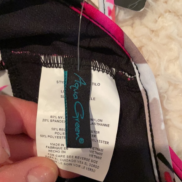 Women’s Aqua Green Tankini Bathing Suit Top - Picture 3 of 9